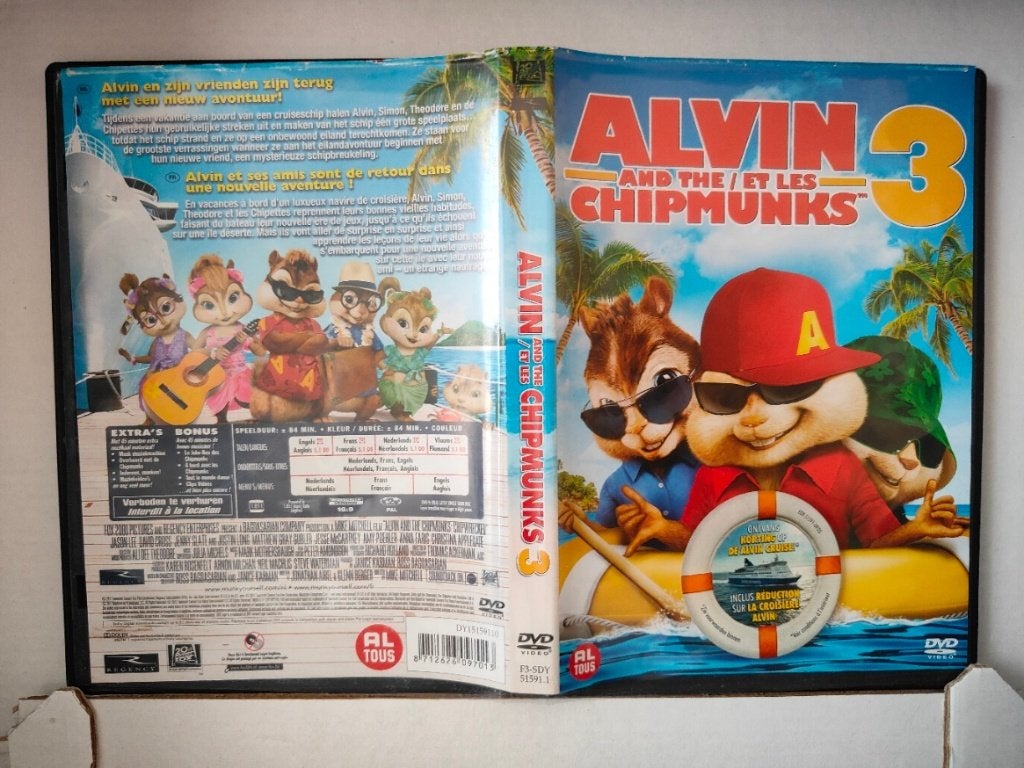 DVD Alvin and the Shipmunks 3, Tekenfilm, Ophalen of Verzenden, Zo goed als nieuw, Nederlands