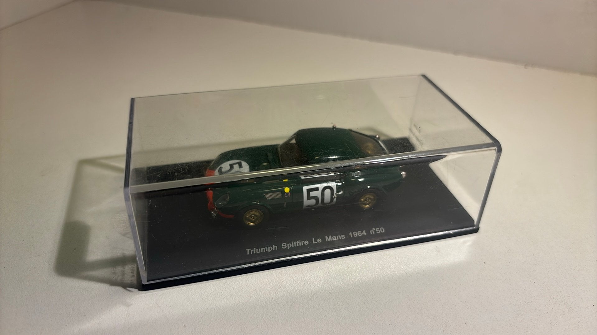 Truimph spitfire le mans 1964 #50 spark 1.43, Overige merken, Auto, Ophalen of Verzenden, A