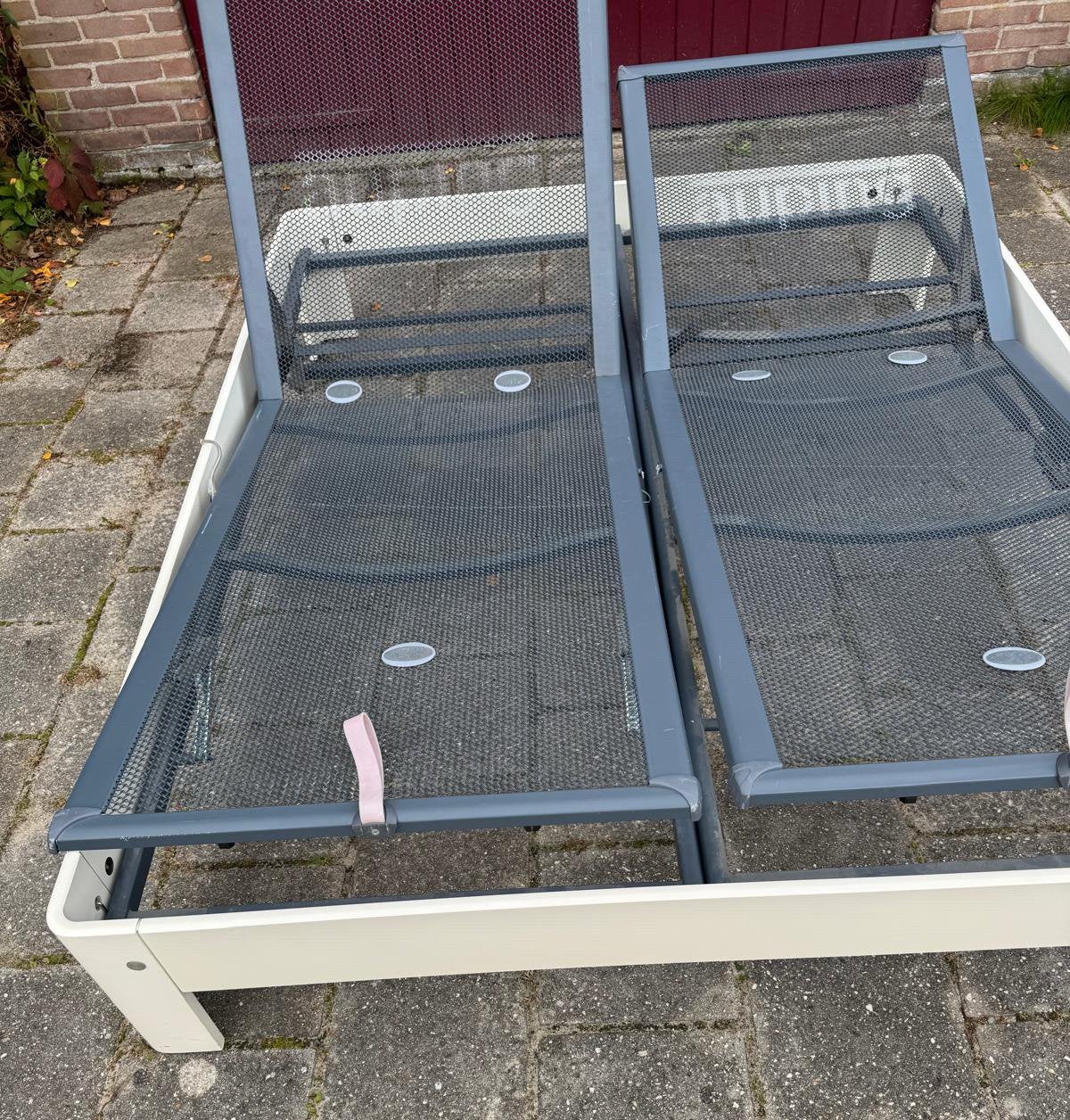 Auping auronde bed 160x200 cm, Ophalen, Gebruikt, Wit, Tweepersoons