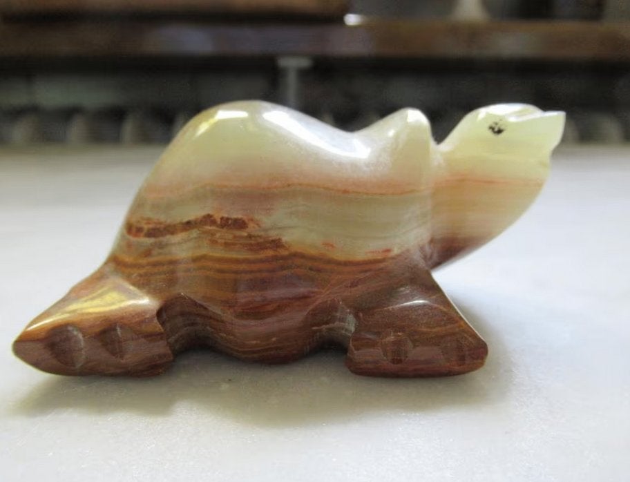 Onyx schildpad, Verzamelen, Beelden en Beeldjes, Ophalen of Verzenden, Zo goed als nieuw, Dier