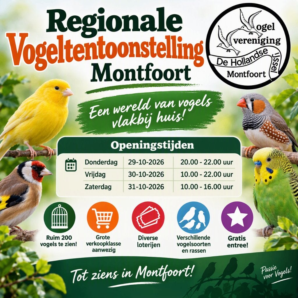 Regionale vogeltentoonstelling Montfoort, Dieren en Toebehoren, Meerdere dieren, Kleurkanarie