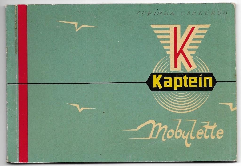 Kaptein Mobylette handleiding hulpmotor 1953 (4510z), Fietsen en Brommers, Handleidingen en Instructieboekjes, Zo goed als nieuw