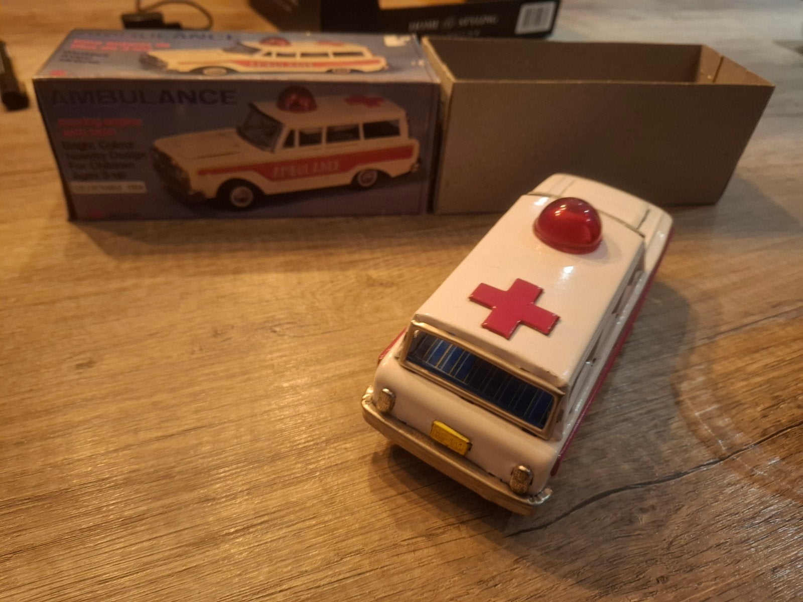 Vintage Ambulance Speelgoedauto met Sirene, Ophalen of Verzenden