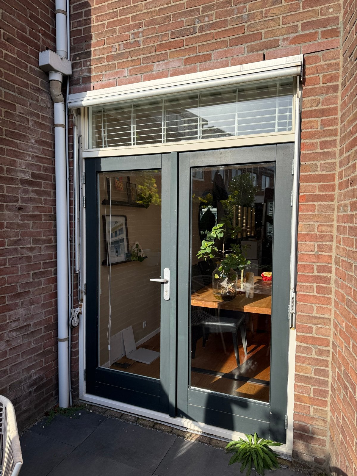 Openslaande deuren met tweepuntsslot en dubbel glas, Doe-het-zelf en Verbouw, Ophalen, Gebruikt, 120 cm of meer, Buitendeur