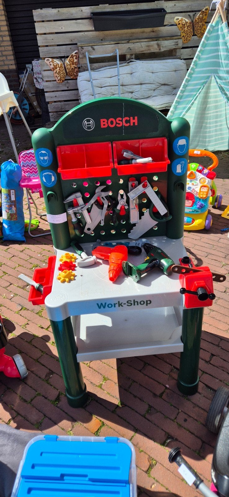 Bosch Werkbank voor Kinderen - Speelgoed Werkplaats, Kinderen en Baby's, Ophalen, Gebruikt, Knutselen