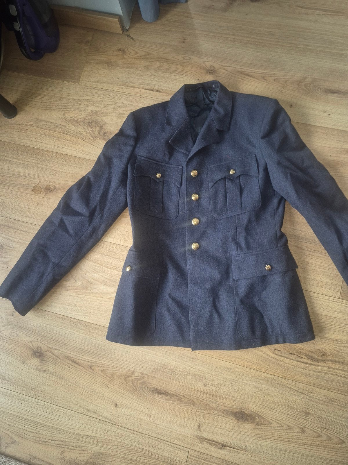 Vintage KLu HEDEX-1984 Militair Uniform Jas 100% Wol, KLu HEDEX-1984, Ophalen of Verzenden, Gedragen, Maat 48/50 (M)