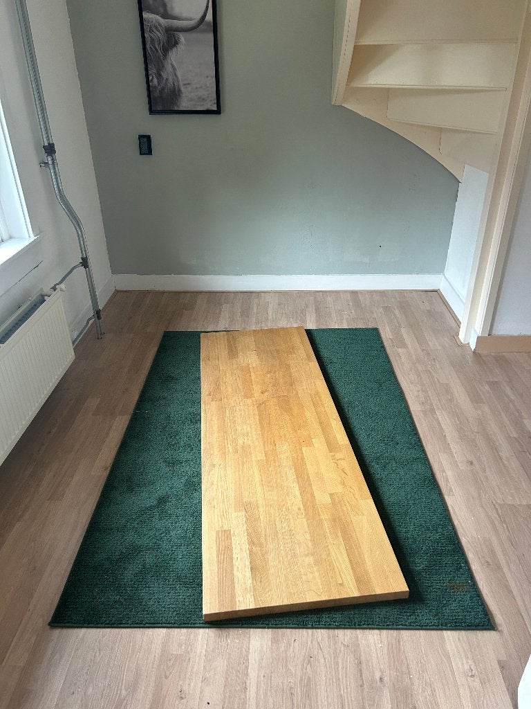 Ikea KARLBY eiken 186x 3.8cm, Ophalen, 150 tot 200 cm, Zo goed als nieuw, Minder dan 100 cm