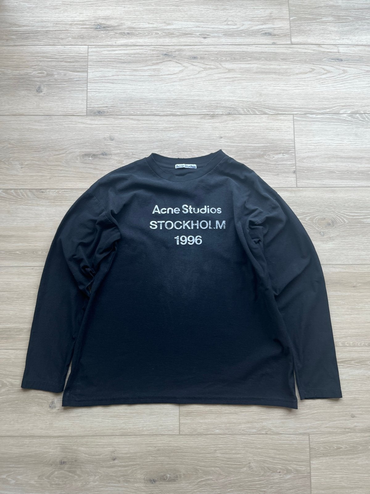 Acne Studios Stockholm 1996 Longsleeve Zwart Maat L, Ophalen of Verzenden, Gedragen, Maat 48/50 (M), Zwart