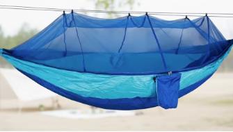 Luxe 2 persoons hangmat met muskietennet (260x140cm), Ophalen of Verzenden, Nieuw, Binnen, Opvouwbaar