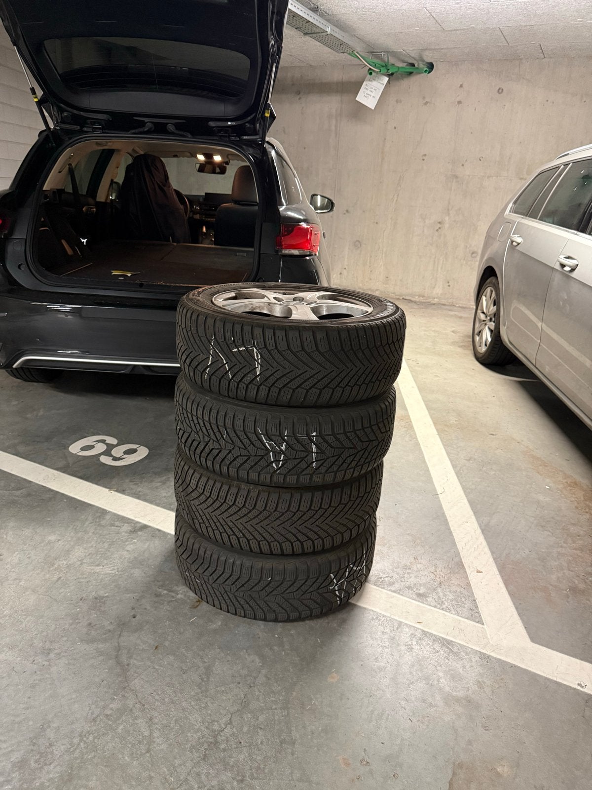 4 Oxxo lichtmetalen velgen 15 inch met winterbanden, Auto-onderdelen, Ophalen, Gebruikt, 15 inch, Banden en Velgen