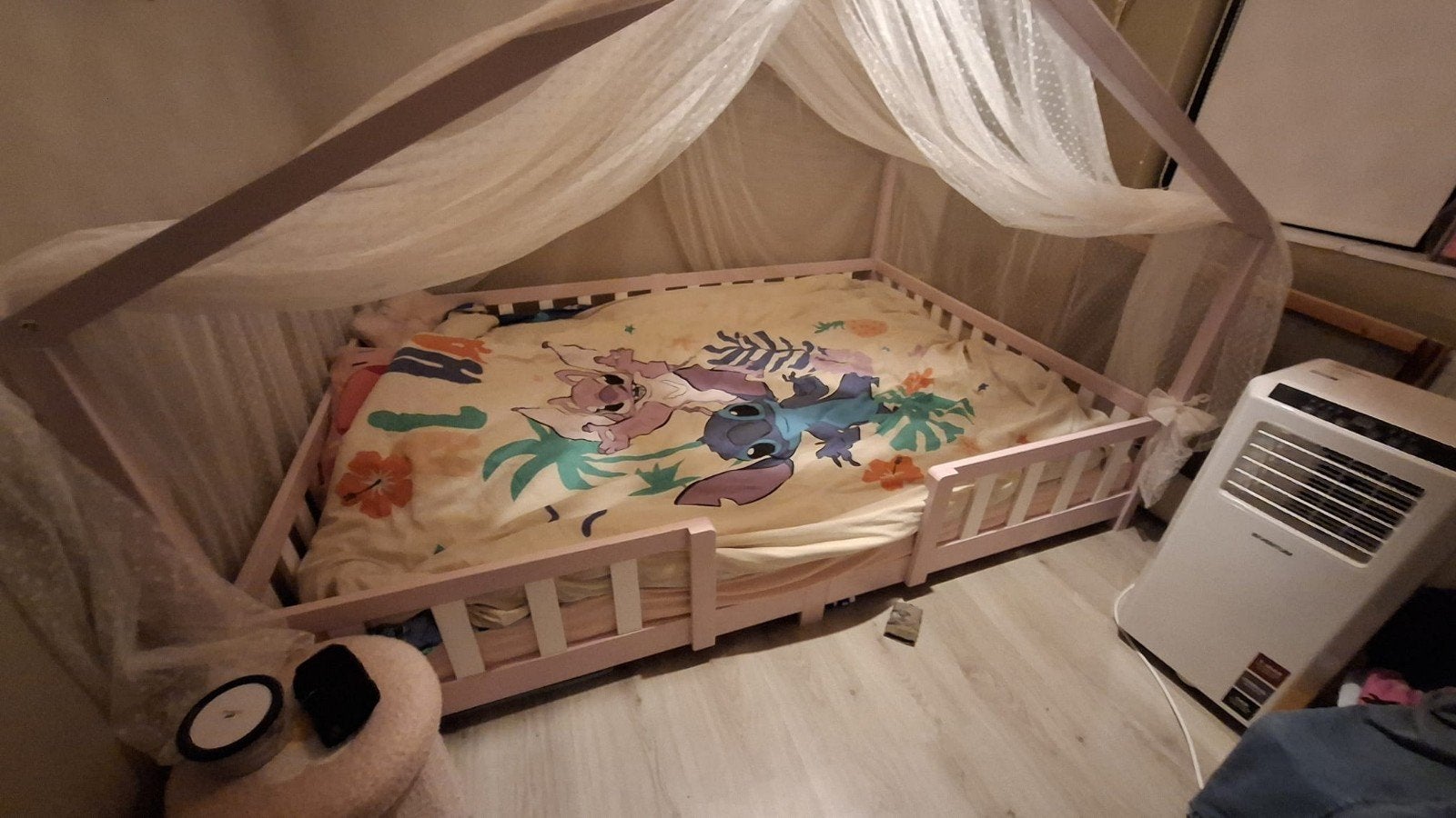 Mooie Mentossori bed van 140 bij 200, Ophalen, Overige kleuren, Tweepersoons, 140 cm