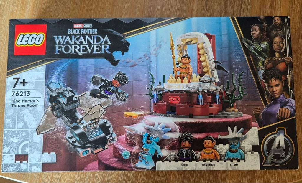 Lego Marvel Blackpanter 76213 King Namor toonzaal, Marvel, Lego, Nieuw, Ophalen of Verzenden
