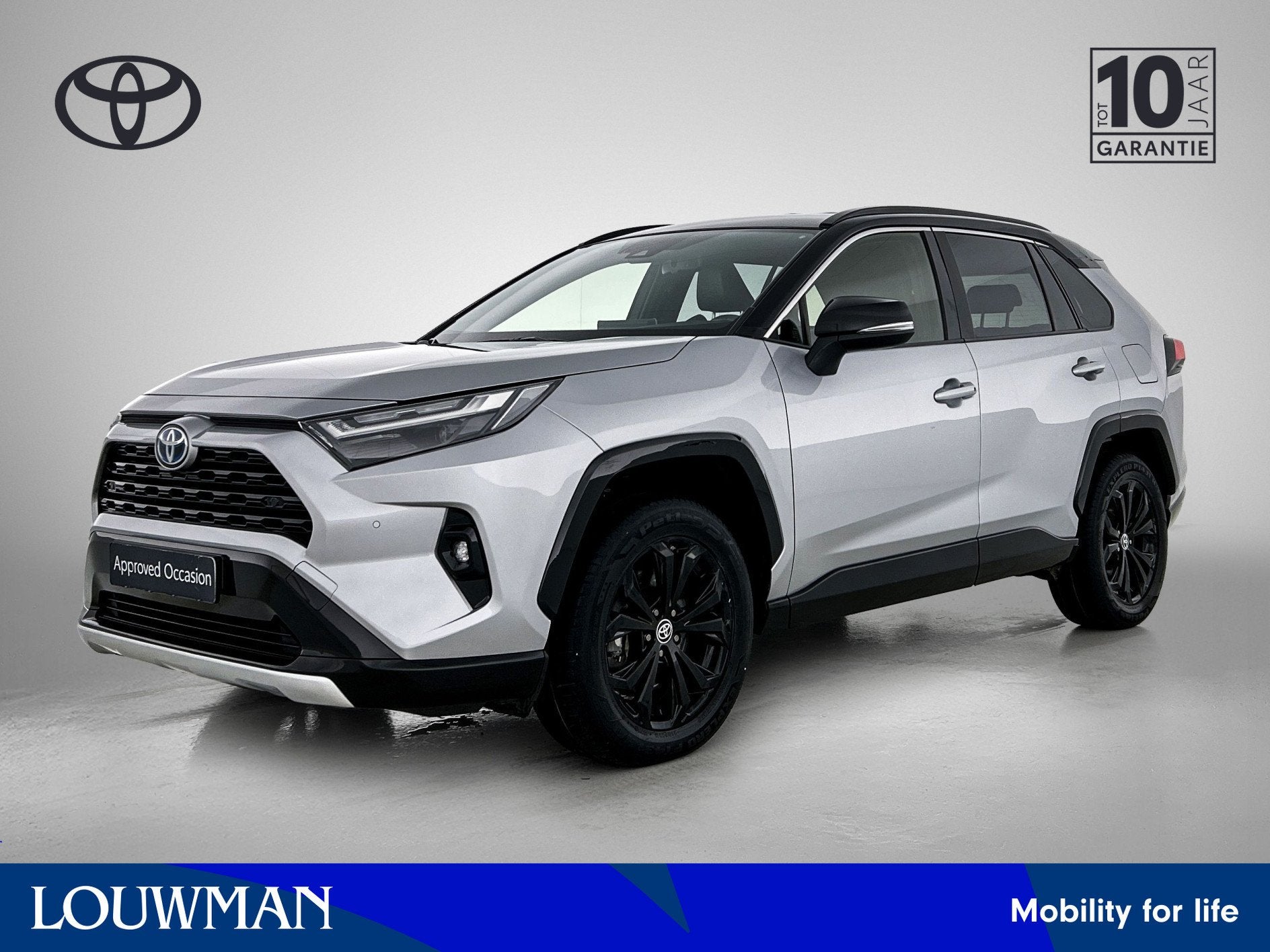 Toyota RAV4 2.5 Hybrid AWD Bi-Tone | BEARLOCK | JBL | 1.650, Automaat, 12 maanden, Gebruikt, Zwart