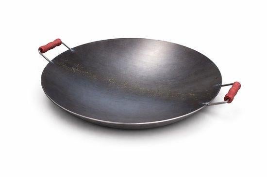 Kavurma Sac 42 cm – Holle Stalen Bakplaat met Handgrepen, Ophalen of Verzenden, Nieuw, Gietijzer, Wok