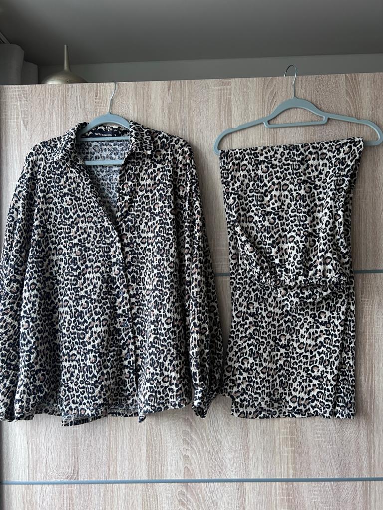 Guts & Gusto Leopard Print Set (Blouse & Broek), Ophalen of Verzenden, Zo goed als nieuw, Maat 36 (S)