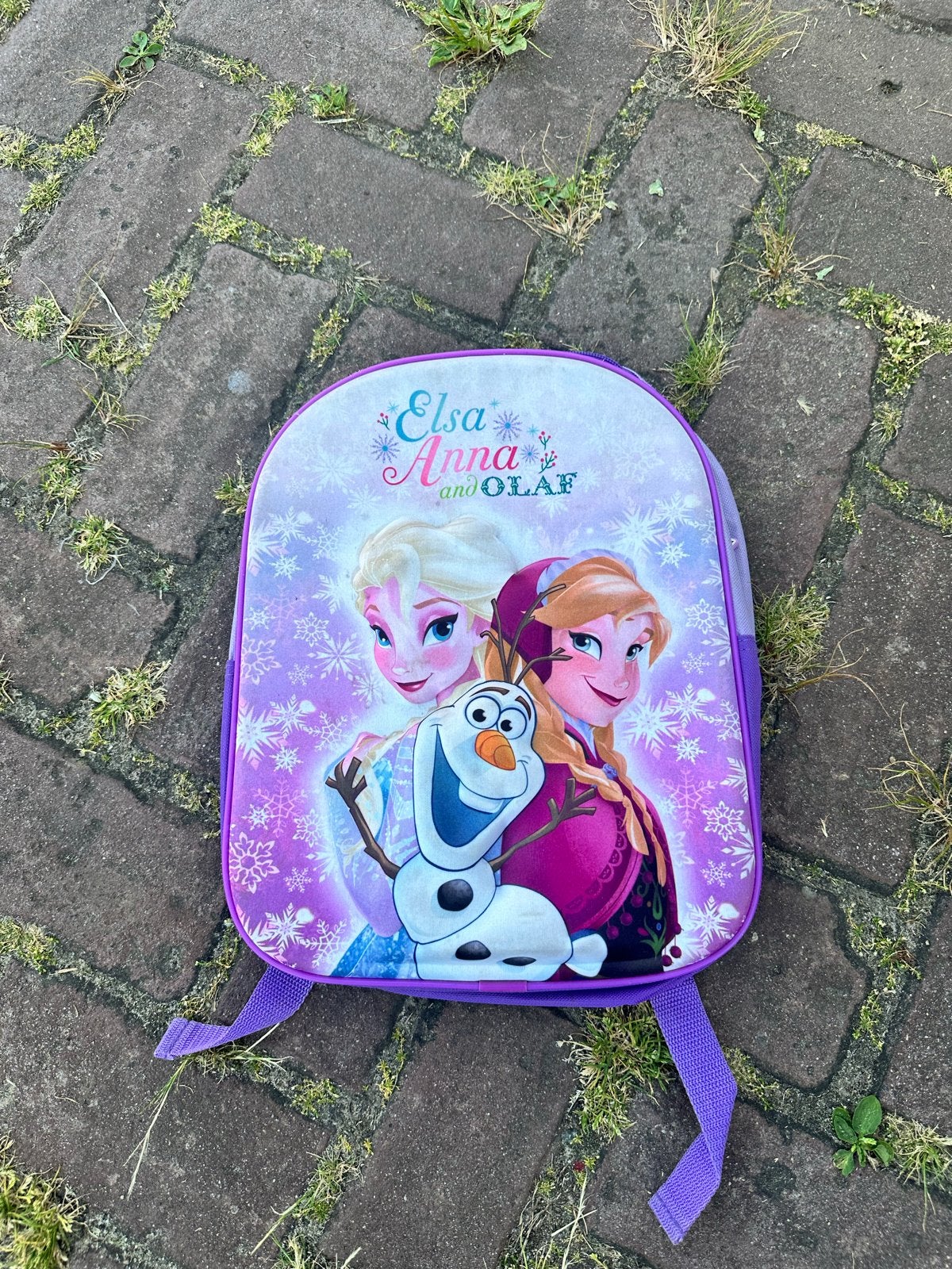 Frozen Elsa Anna Olaf Rugzak Kinderen Paars, Ophalen, Gebruikt, Rugtas, Paars
