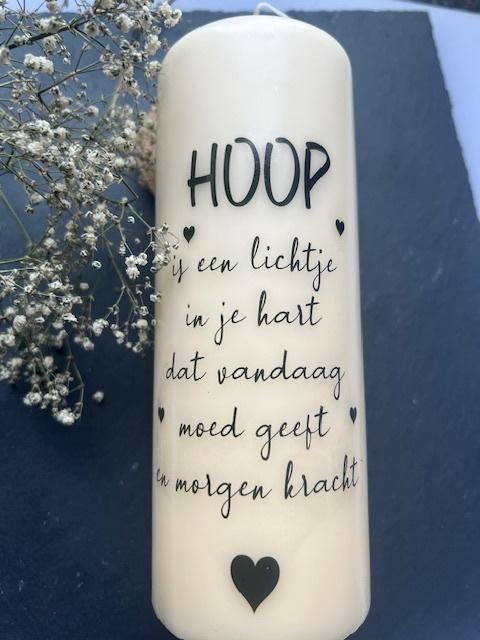 Grote kaars. Hoop. Overlijden, Crematie, Huis en Inrichting, Woonaccessoires | Kandelaars en Kaarsen, Nieuw, Kaars, Minder dan 25 cm