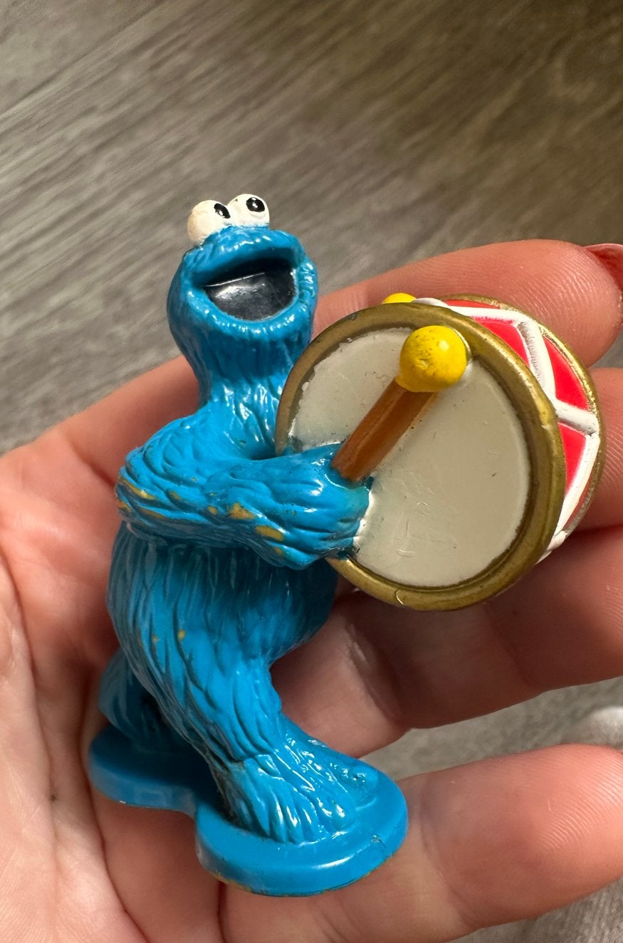 Vintage PVC Koekiemonster figuur - Sesamstraat, Ophalen of Verzenden, Gebruikt