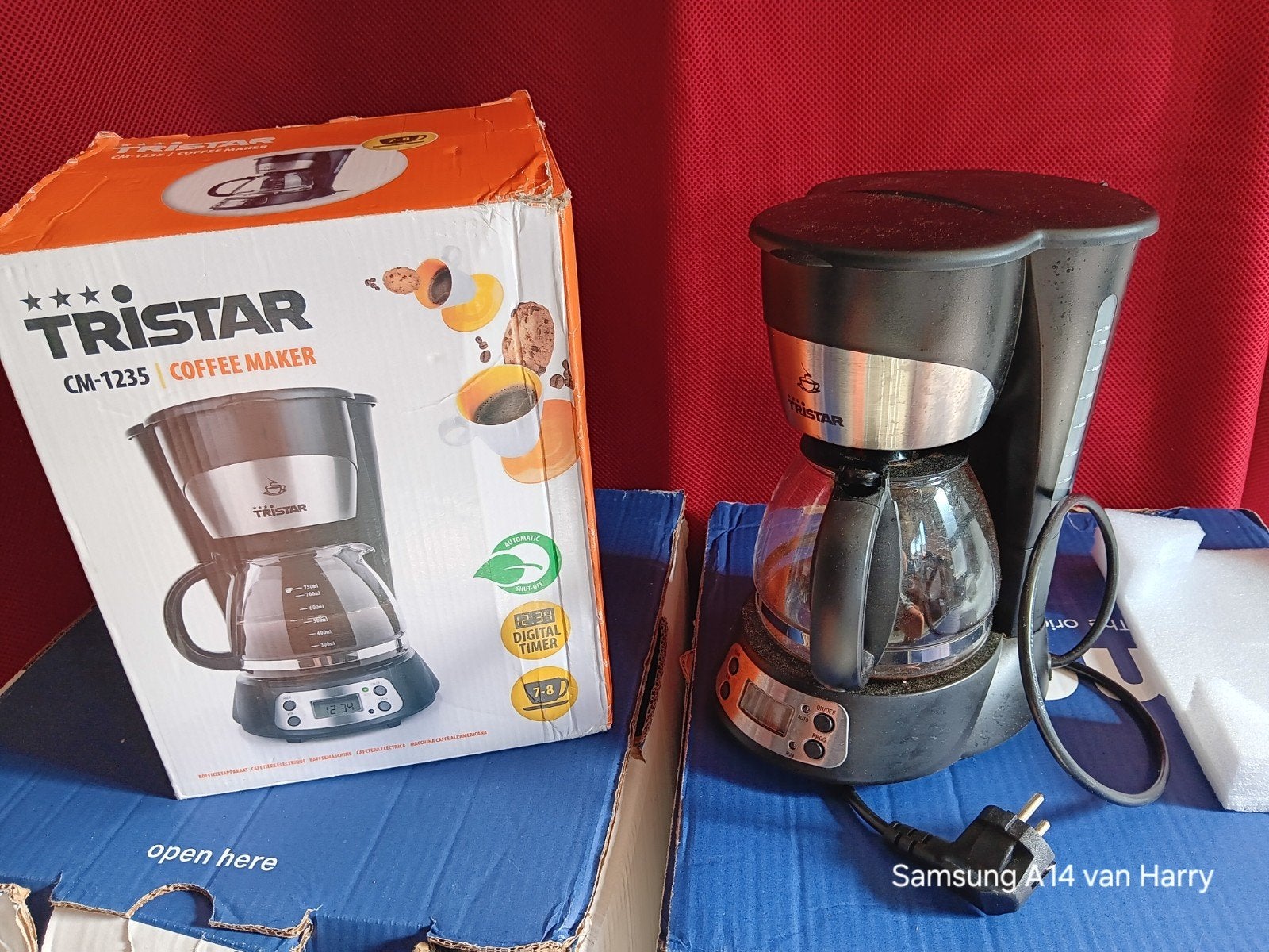 Tristar CM-1235 Koffiezetapparaat met Timer, Witgoed en Apparatuur, Gebruikt, Koffiemachine, Gemalen koffie, Ophalen of Verzenden