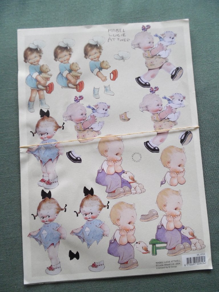 3D knipvellen Mabel Lucie Atwell, 10 vel A4., Ophalen of Verzenden, Nieuw, Overige thema's, Knipvel