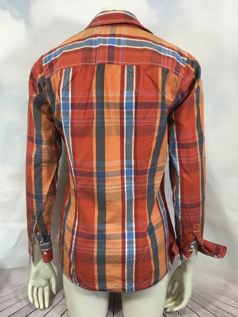 Hilfiger geruite stretch blouse maat 8 - M (1C5), Tweedehands verkoop, Ophalen of Verzenden, Tweedehands verkoop, Maat 38/40 (M)