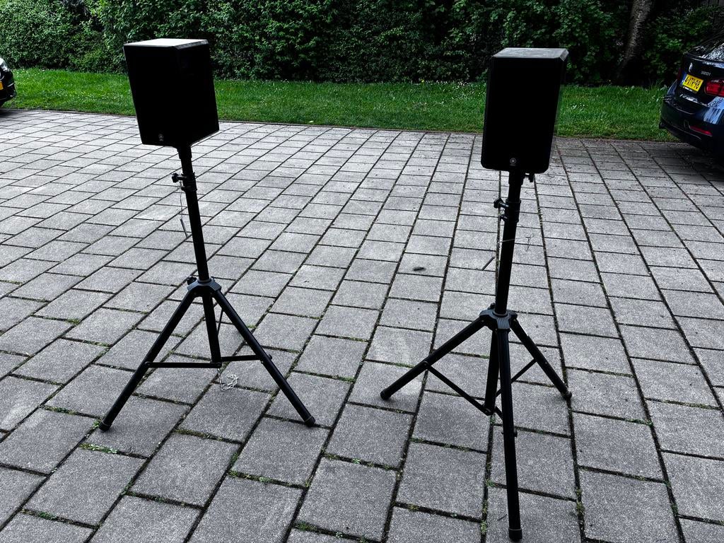 Yamaha NX-E100 Speakers met statieven, Gebruikt, 60 tot 120 watt, Front, Rear of Stereo speakers, Ophalen