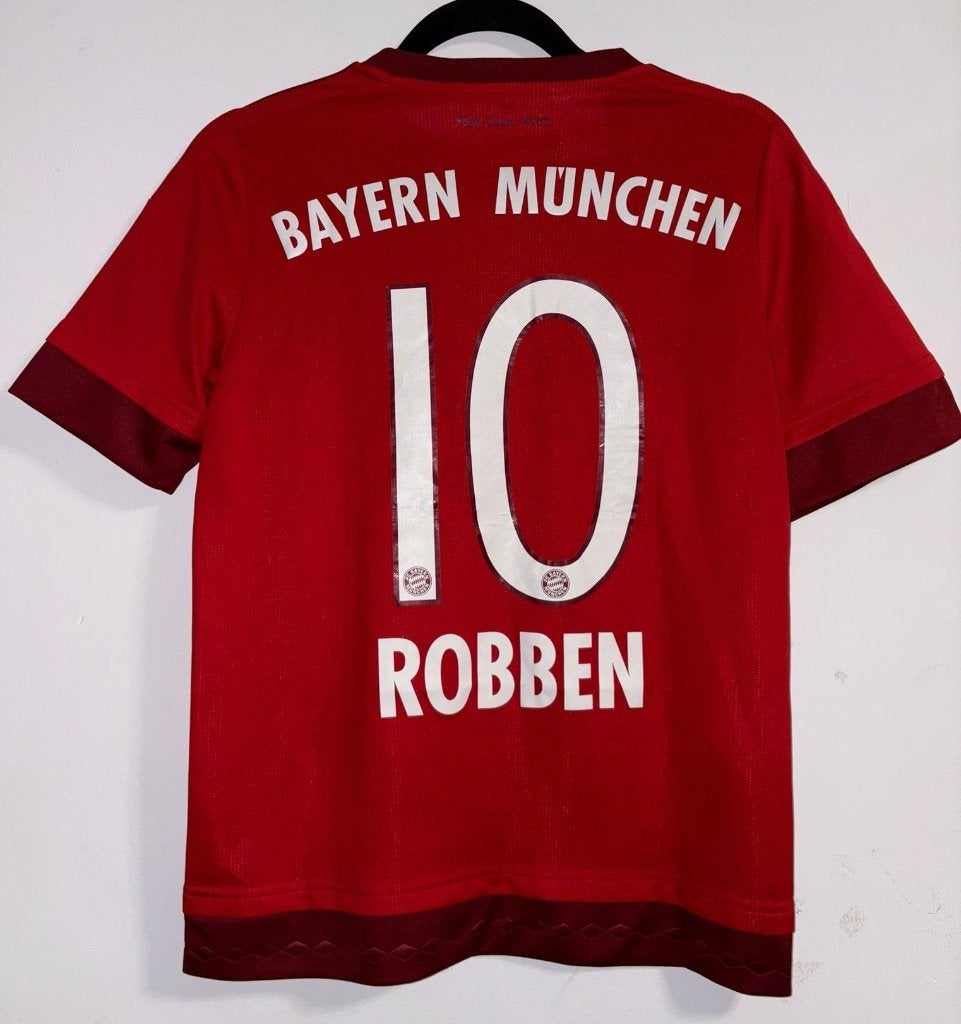 Origineel Bayern Munchen 2015-16 thuis shirt - Robben #10, Ophalen of Verzenden, Adidas, Voetbal, Gedragen