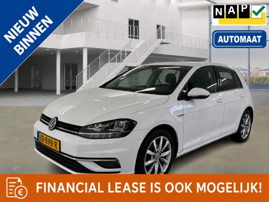 VW Golf 1.0 TSI Highline DSG  Automaat | NAP  Navi | CarPlay, Euro 6, 1165 kg, Wit, Origineel Nederlands
