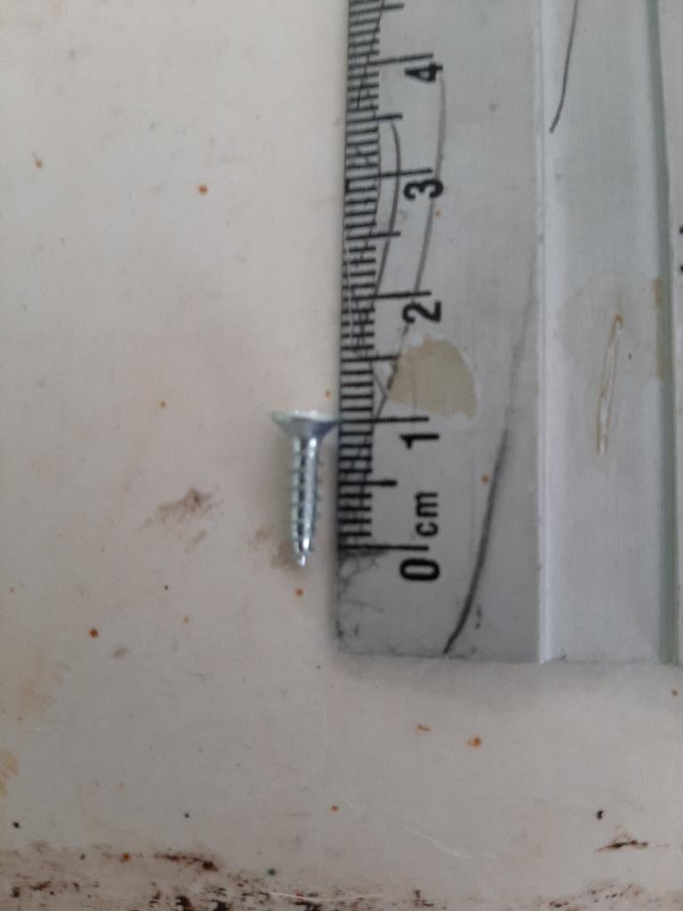 Potje vol met schroeven, Ophalen of Verzenden, Zo goed als nieuw, Minder dan 50 mm, Schroeven