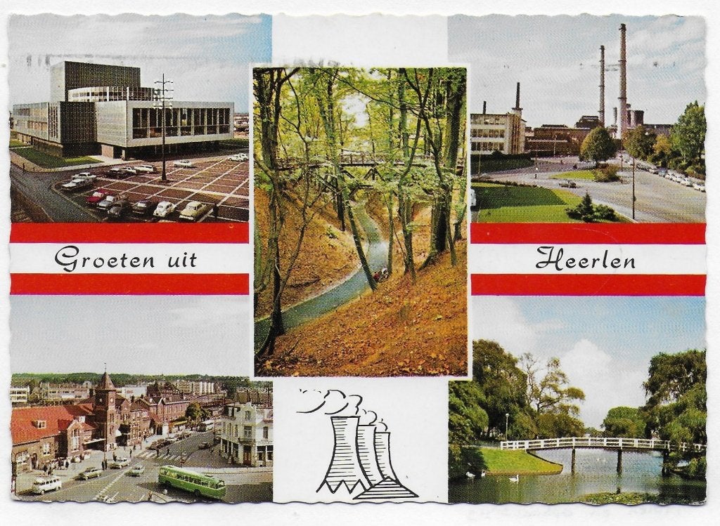 Heerlen gelopen ansichtkaart (B 2910 ), Ophalen of Verzenden, 1980 tot heden, Gelopen, Limburg