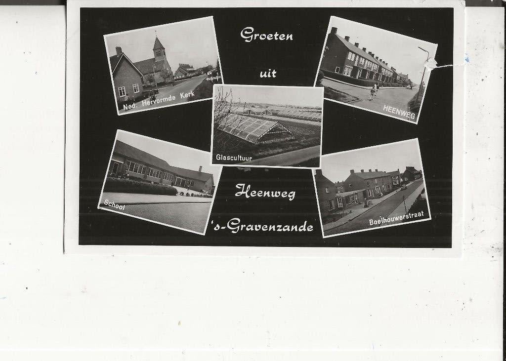 s Gravenzande Groeten uit met Boelhouwerstraat 13-1-1966, Ophalen of Verzenden, 1960 tot 1980, Gelopen, Zuid-Holland
