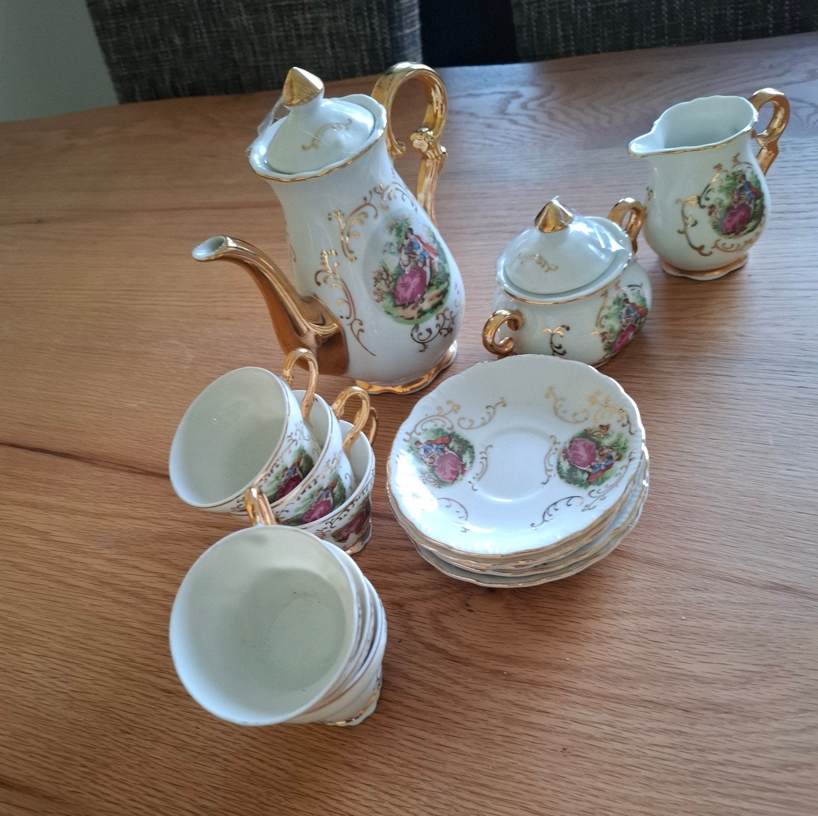 mocca service Vintage / Brocant, Antiek en Kunst, Ophalen