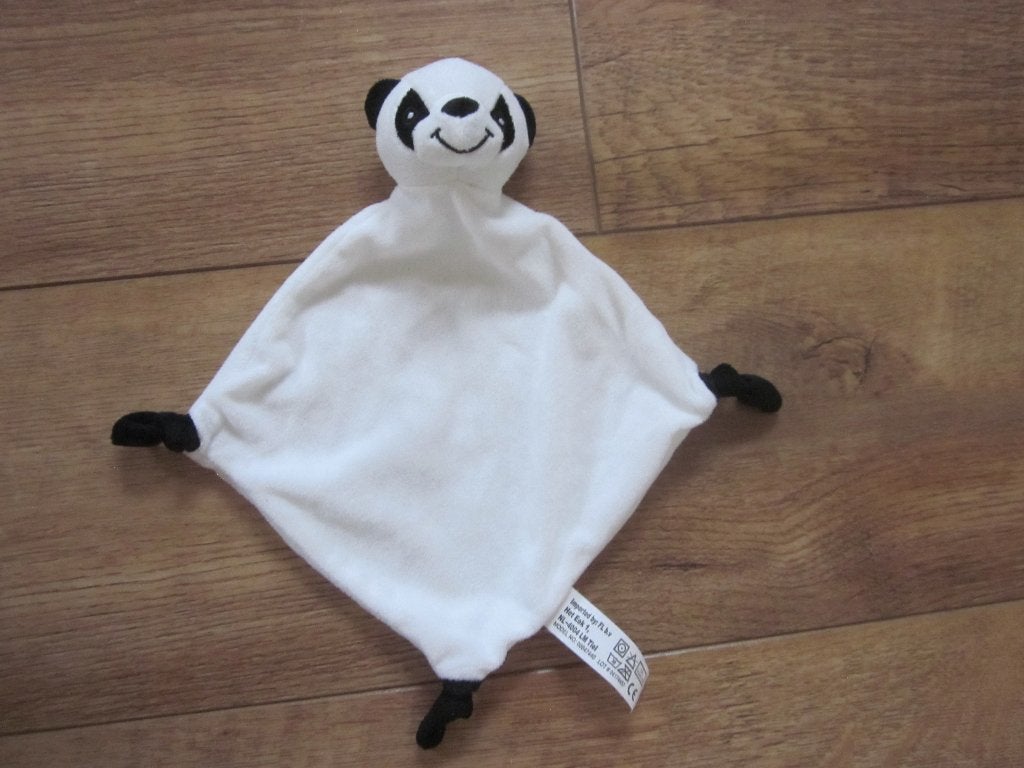 Het Eek wit pluche knuffeldoek Panda beer "Gemeente Haarlem", Overige merken, Overige karakters, Beer, Nieuw