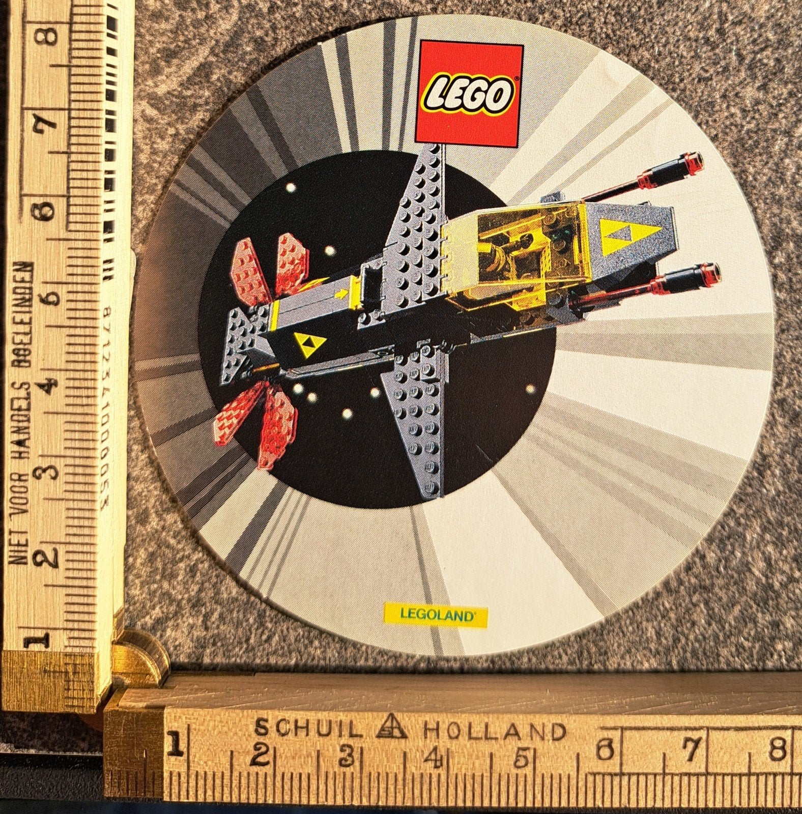 Vintage sticker LEGO ruimtevaart merk logo speelgoed, Ophalen of Verzenden, Zo goed als nieuw