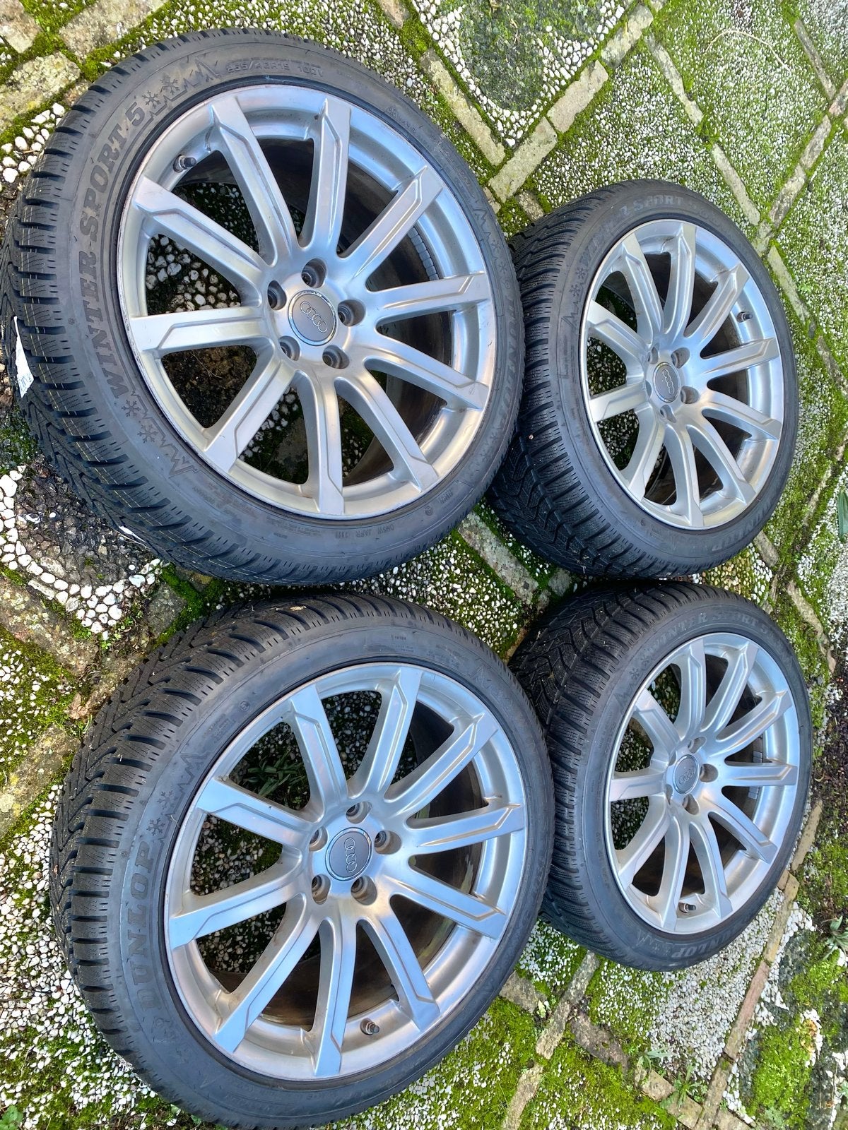 Originele 19 inch Audi RS6 C6 velgen + winterbanden, 255 mm, Banden en Velgen, Nieuw, Winterbanden
