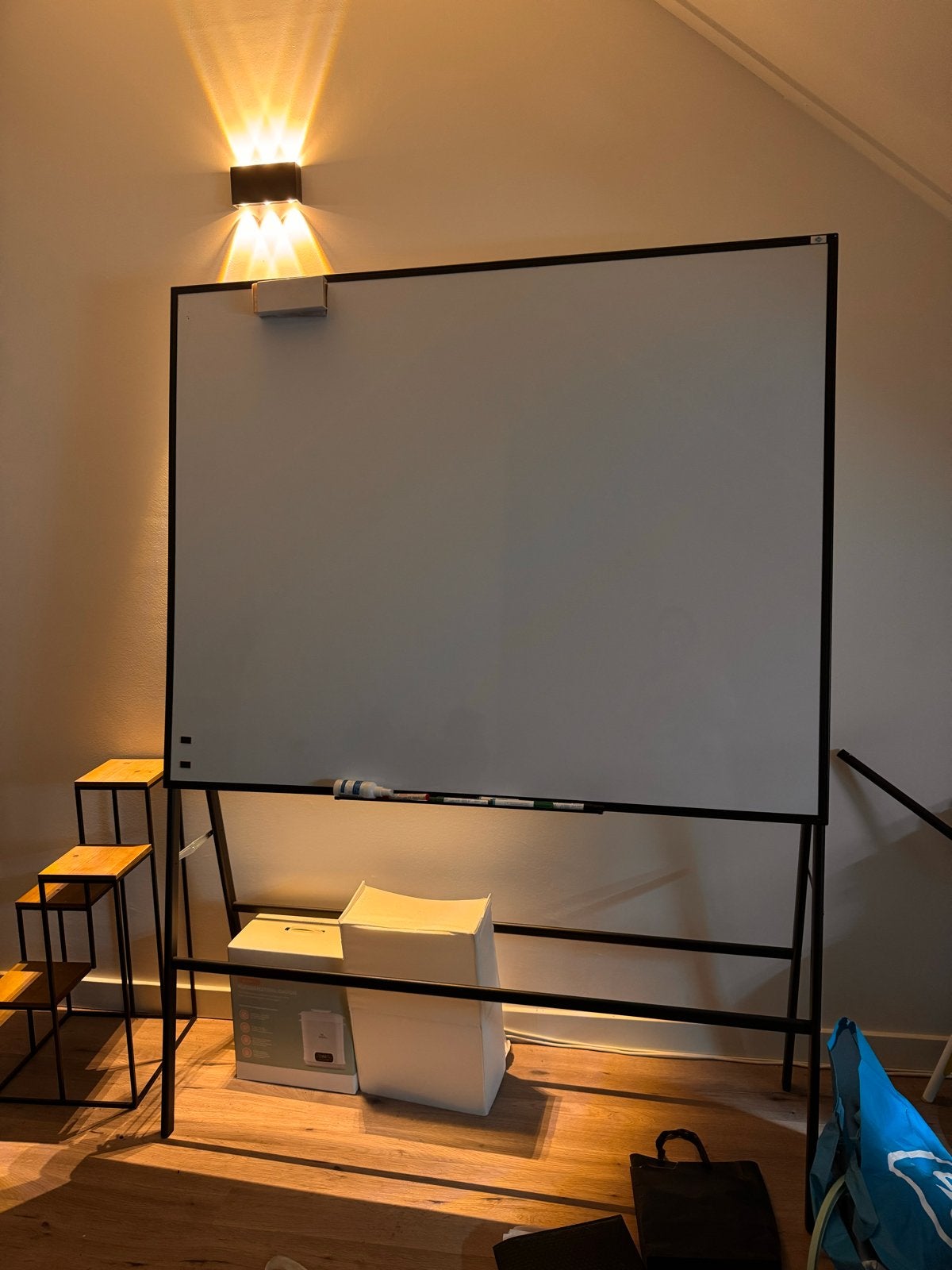 Whiteboard op statief groot 150x120 cm, Diversen, Schoolborden, Ophalen, Zo goed als nieuw, Whiteboard