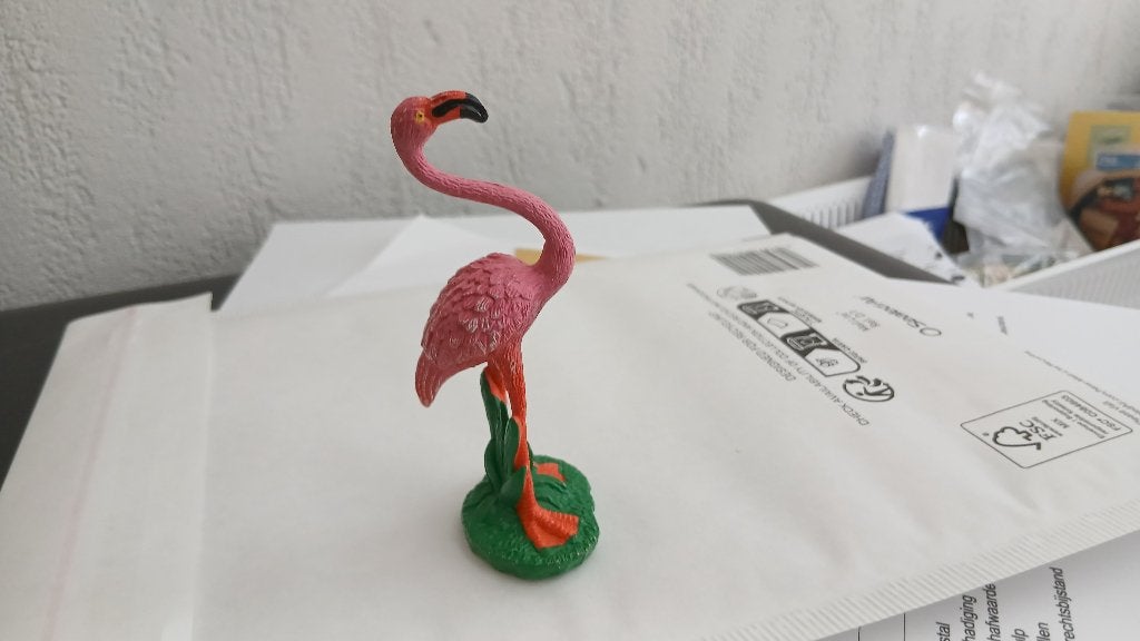 Flamingo, dierfiguur (geen Schleich), Verzamelen, Verzenden, Gebruikt, Vogel, Beeldje of Figuurtje