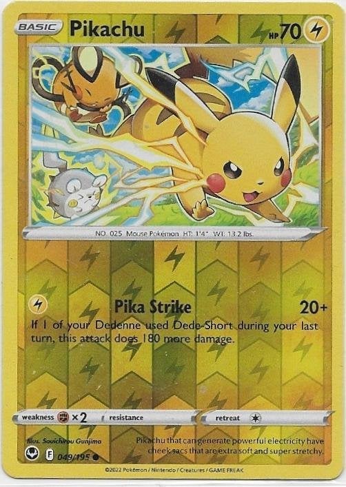 Silver Tempest,  Pikachu [reverse] 49/195, Verzenden, Nieuw, Losse kaart