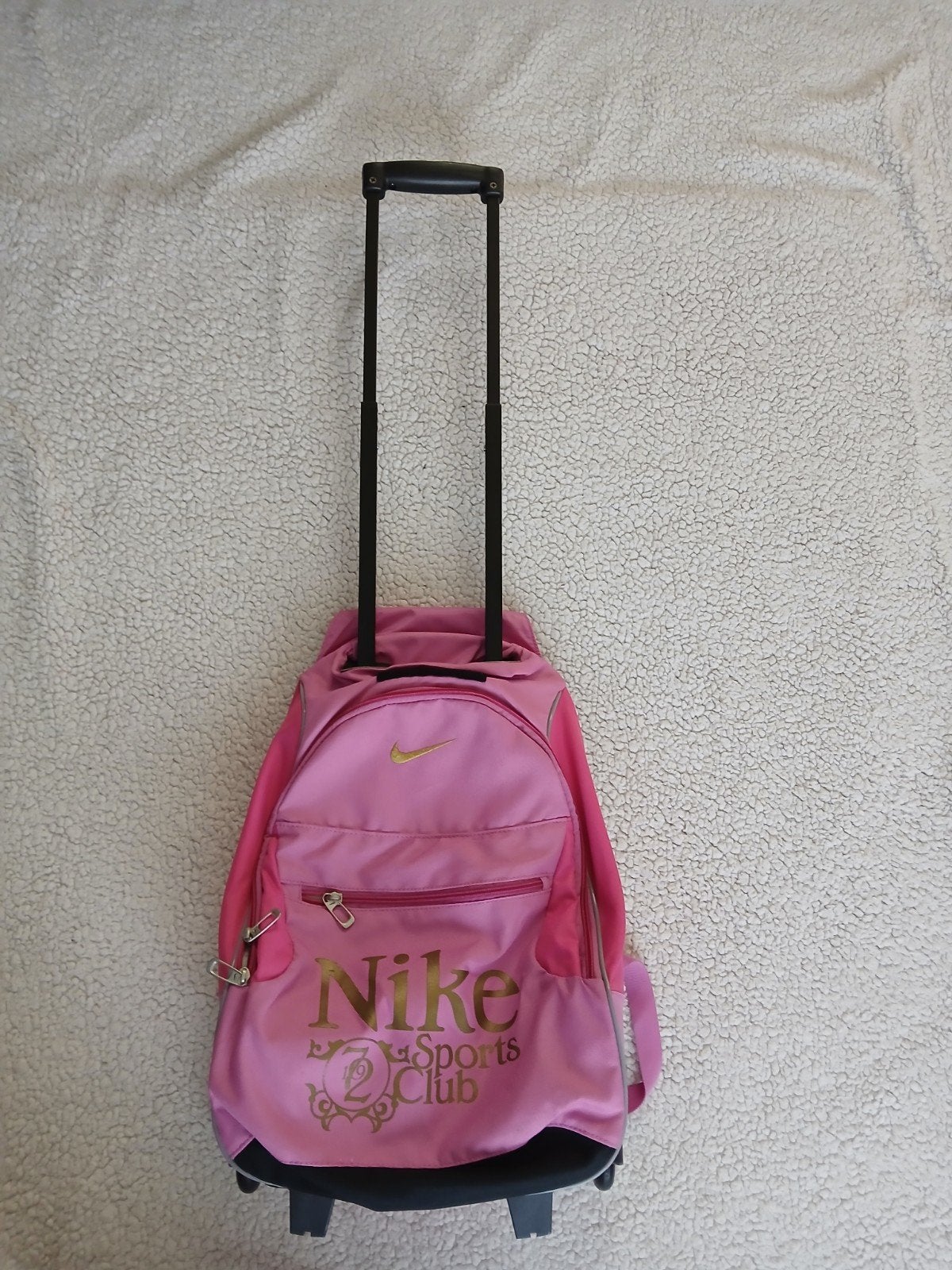Roze Nike trolley rugtas, Ophalen of Verzenden, Zo goed als nieuw, Roze, Wieltjes