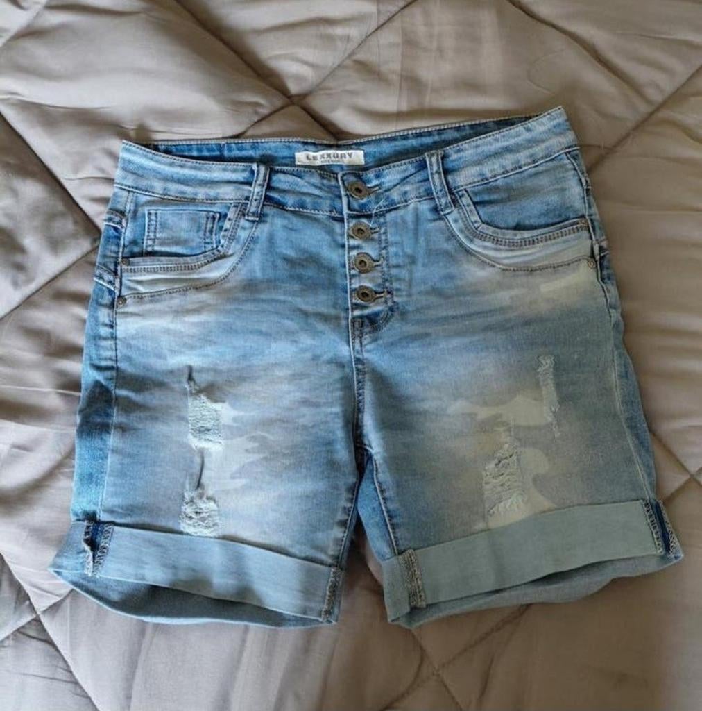 Lexxury spijkerbroek short maat S/36, Kleding | Dames, Kort, Blauw, Ophalen of Verzenden, Gedragen