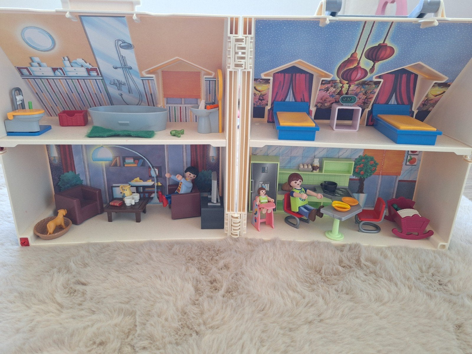 Draagbaar poppenhuis van playmobil., Ophalen, Zo goed als nieuw, Poppenhuis