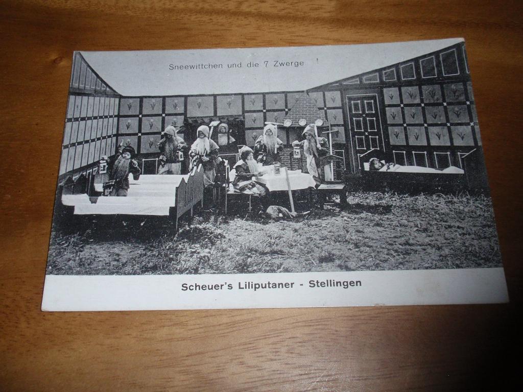 Liliputaner Scheuer Sneeuwwitje en de Dwergen Lilliputter, Verzenden, 1920 tot 1940, Ongelopen, Sterren en Beroemdheden