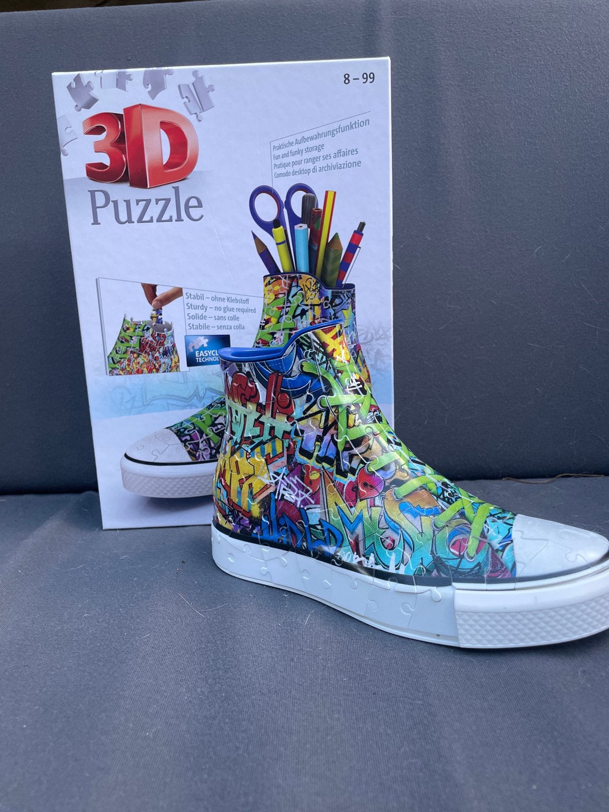 3D Puzzel Sneaker Graffiti - Bureau Organizer, Ophalen of Verzenden, Minder dan 500 stukjes, Gebruikt, Rubik's of 3D-puzzel