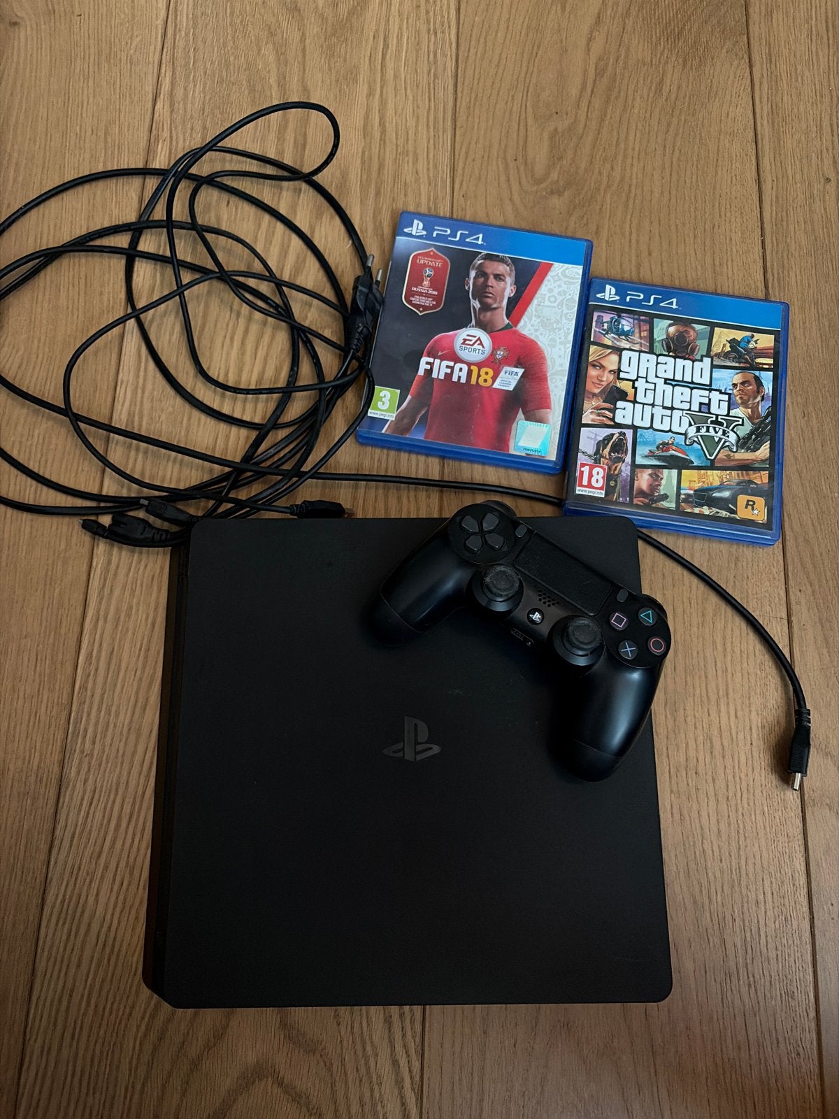 Playstation 4 met 1 controller en 2 spellen, Verzenden, Met 1 controller, Slim, 500 GB