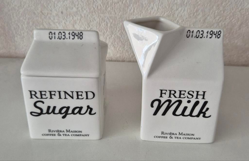 Riviera Maison suiker&melk, Huis en Inrichting, Keuken | Servies, Ophalen of Verzenden, Zo goed als nieuw, Aardewerk