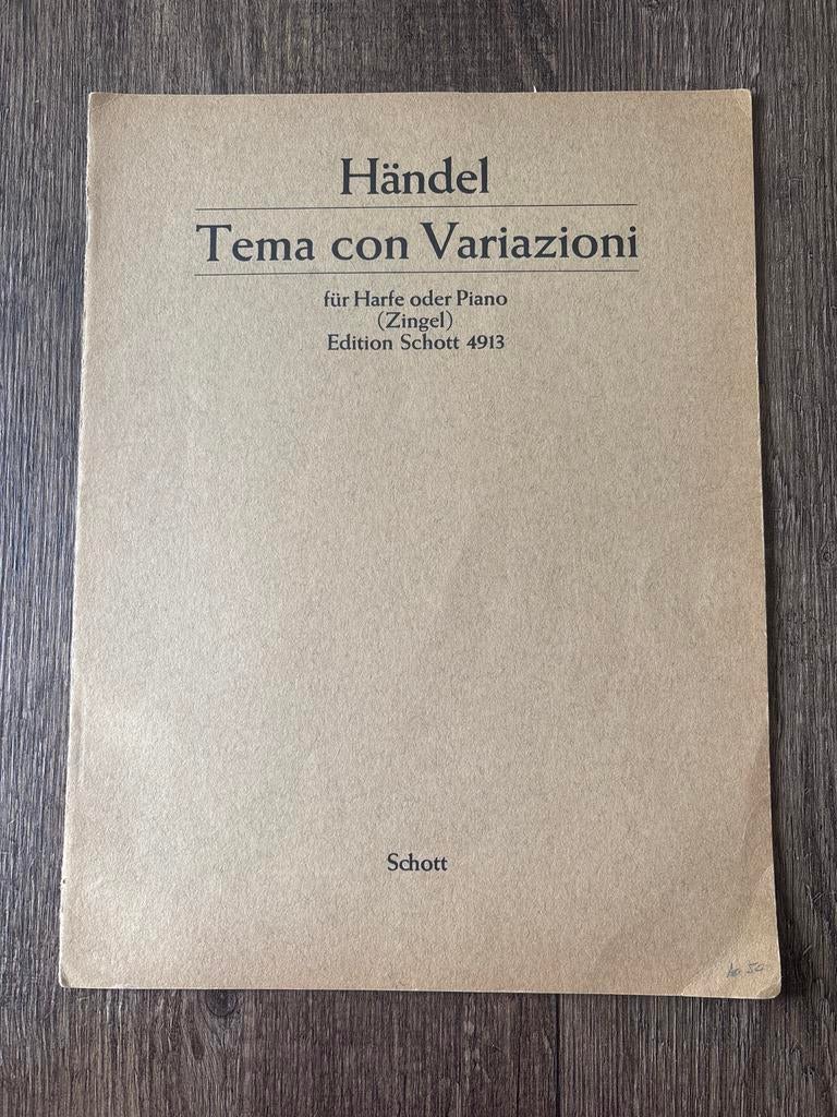 Händel Tema con Variazioni bladmuziek, Muziek en Instrumenten, Gebruikt, Klassiek, Ophalen of Verzenden, Artiest of Componist