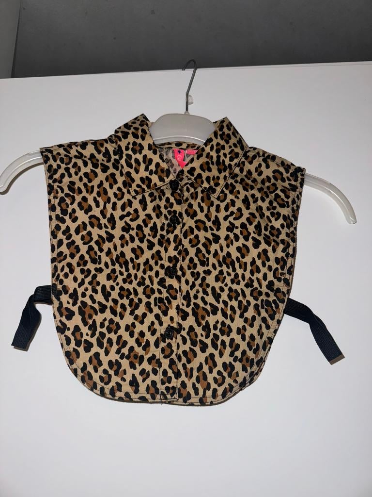 Kraagje kraag panterprint 140 146 blouse overhemd, Kinderen en Baby's, Verzenden, Nieuw, Meisje, Overhemd of Blouse