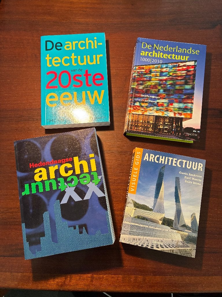 Kunstboeken - 4 leuke boeken over architectuur, Boeken, Gelezen, Ophalen of Verzenden, Architectuur algemeen, Diverse Auteurs