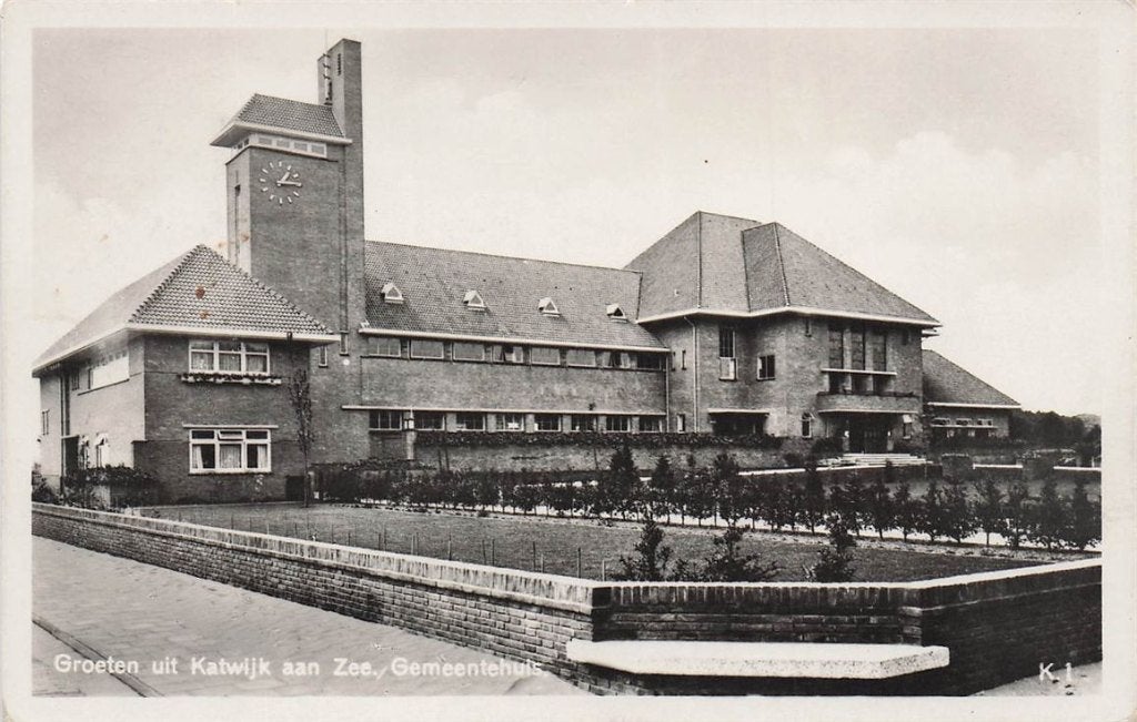 703-418-009 Groeten uit Katwijk aan Zee Gemeentehuis, Verzenden, Voor 1920, Zuid-Holland
