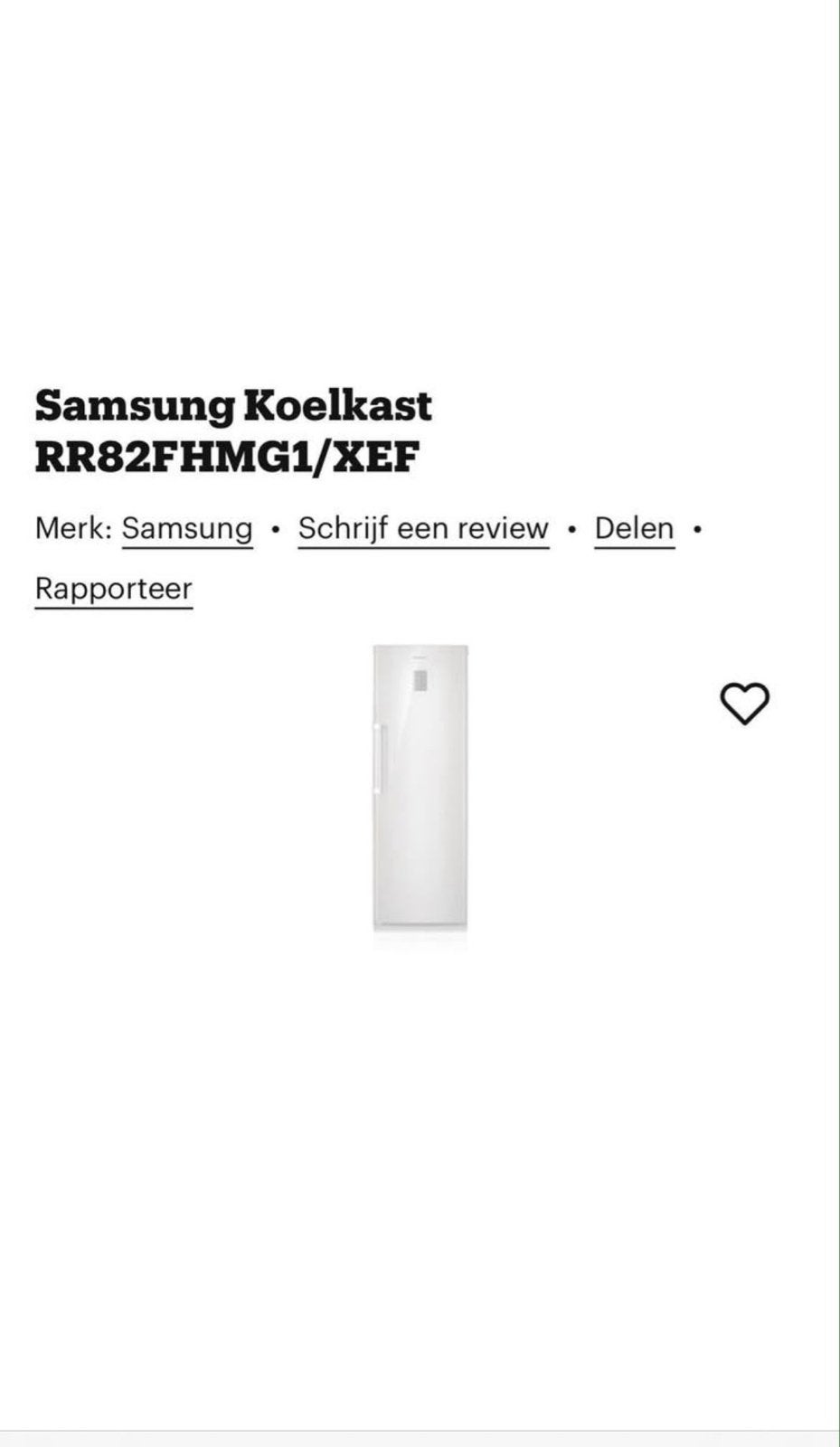 Samsung Koelkast RR82FHMG1/XEF - Zilver, Ophalen, 150 tot 200 liter, 60 cm of meer, 160 cm of meer